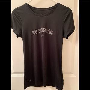 US Air Force Nike DriFit Black Women’s Size Small Short Sleeve Shirt
